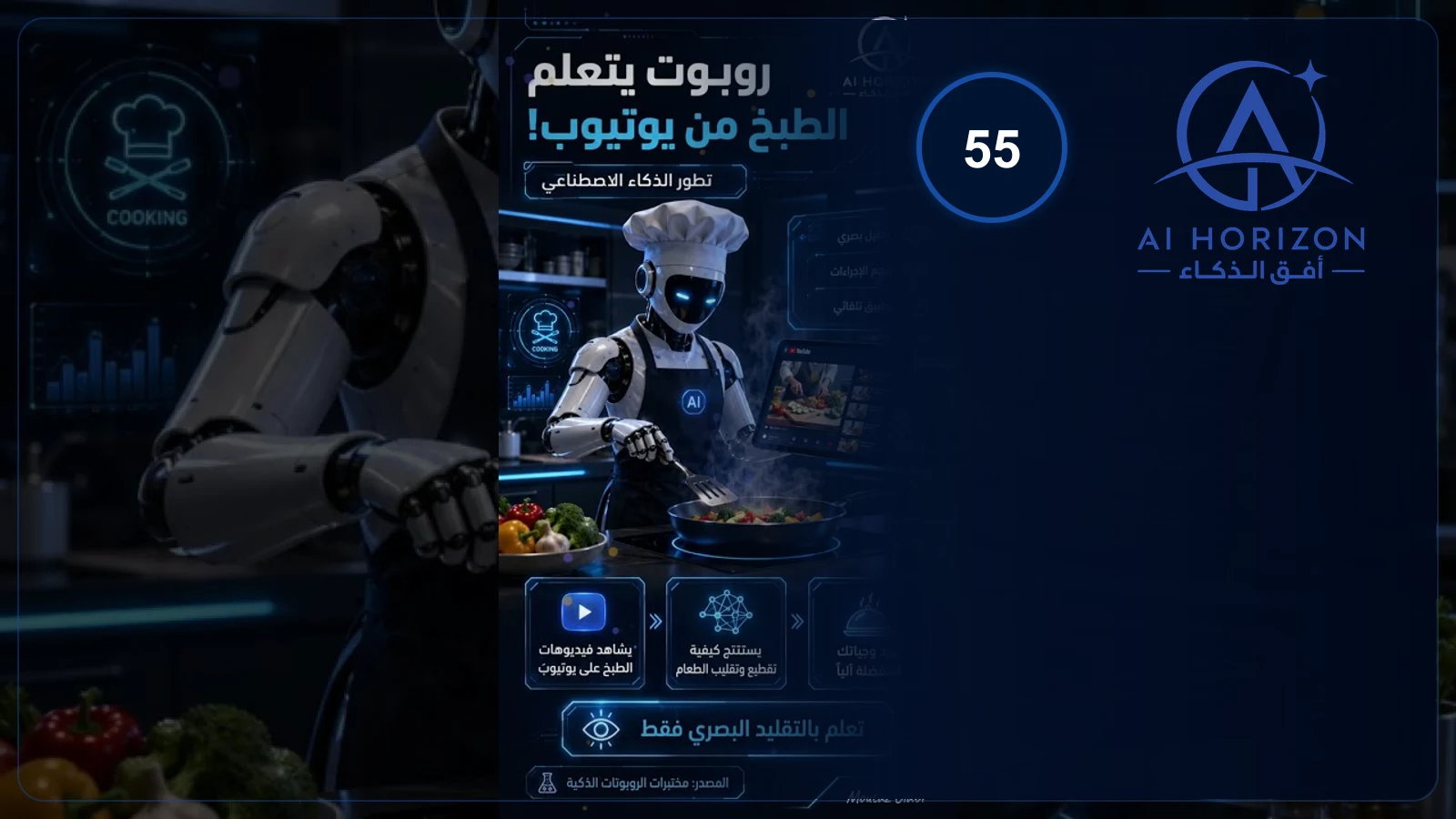 روبوت يتعلم الطبخ من يوتيوب! 🍳🤖