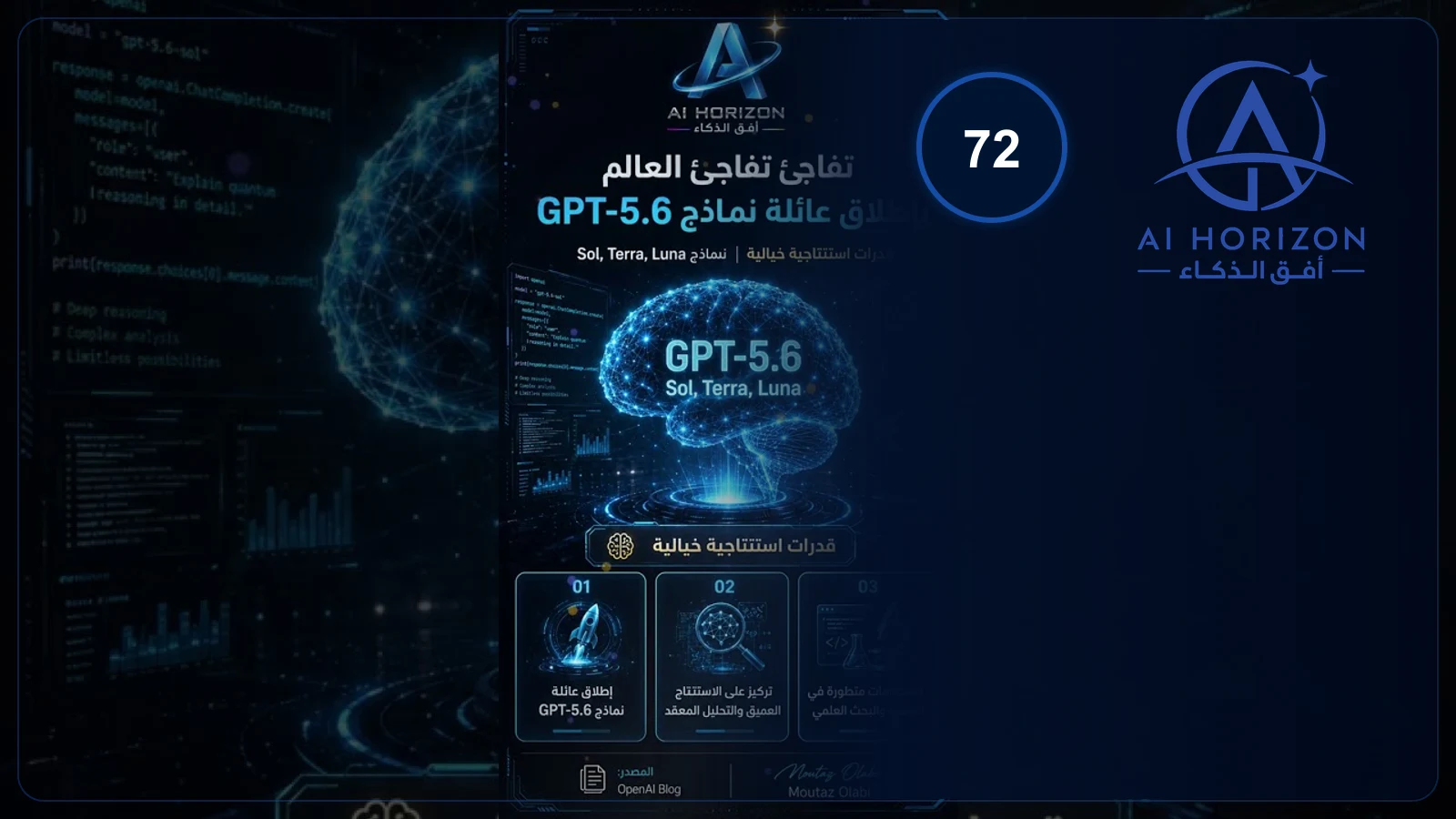 شركة OpenAI تفاجئ العالم بإطلاق عائلة نماذج GPT-5.6 بقدرات استنتاجية خيالية.